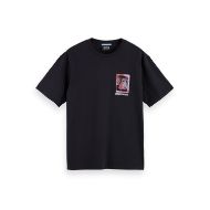 Picture of SCOTCH&SODA MEN'S RELAXED FIT FRONT + BACK AW T-SHIRT IN DARK GREY 1