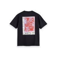 Picture of SCOTCH&SODA MEN'S RELAXED FIT FRONT + BACK AW T-SHIRT IN DARK GREY 2