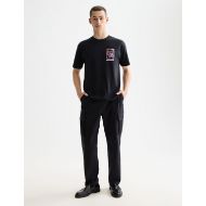 Picture of SCOTCH&SODA MEN'S RELAXED FIT FRONT + BACK AW T-SHIRT IN DARK GREY 7