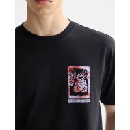Picture of SCOTCH&SODA MEN'S RELAXED FIT FRONT + BACK AW T-SHIRT IN DARK GREY 6