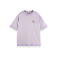 Picture of SCOTCH&SODA MEN'S LOOSE FIT GARMENT DYE AW T-SHIRT IN PURPLE 1