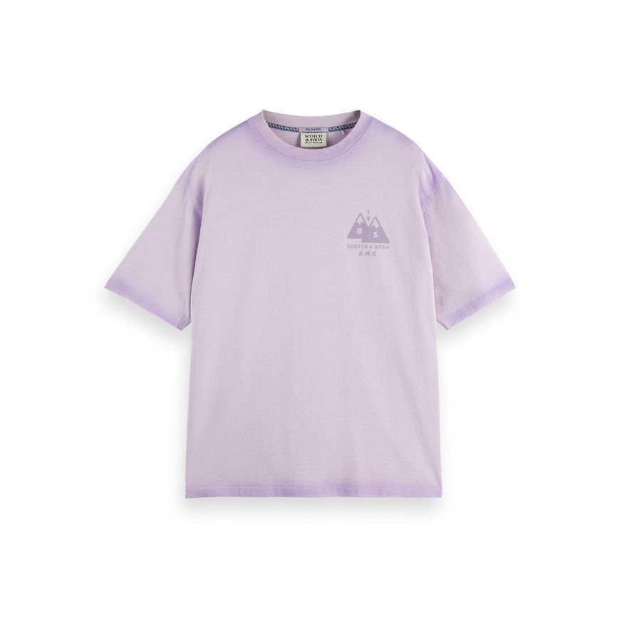 Picture of SCOTCH&SODA MEN'S LOOSE FIT GARMENT DYE AW T-SHIRT IN PURPLE