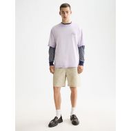 Picture of SCOTCH&SODA MEN'S LOOSE FIT GARMENT DYE AW T-SHIRT IN PURPLE 7