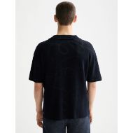 Picture of SCOTCH&SODA MEN'S JACQUARD KNITTED SHORT SLEEVE SHIRT IN NAVY 5
