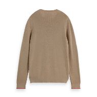 Picture of SCOTCH&SODA MEN'S LINNEN BLEND CREW NECK IN MEDIUM BEIGE 2