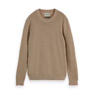 Picture of SCOTCH&SODA MEN'S LINNEN BLEND CREW NECK IN MEDIUM BEIGE 1
