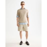 Picture of SCOTCH&SODA MEN'S LINNEN BLEND CREW NECK IN MEDIUM BEIGE 7