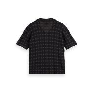 Picture of SCOTCH&SODA MEN'S TONE ON TONE KNITTED POLO IN MINI DIAMOND 2