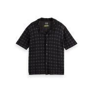 Picture of SCOTCH&SODA MEN'S TONE ON TONE KNITTED POLO IN MINI DIAMOND 1