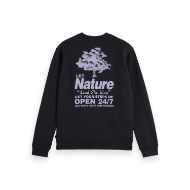 Снимка на SCOTCH&SODA MEN'S FRONT + BACK ARTWORK SWEATSHIRT IN DARK GREY 2