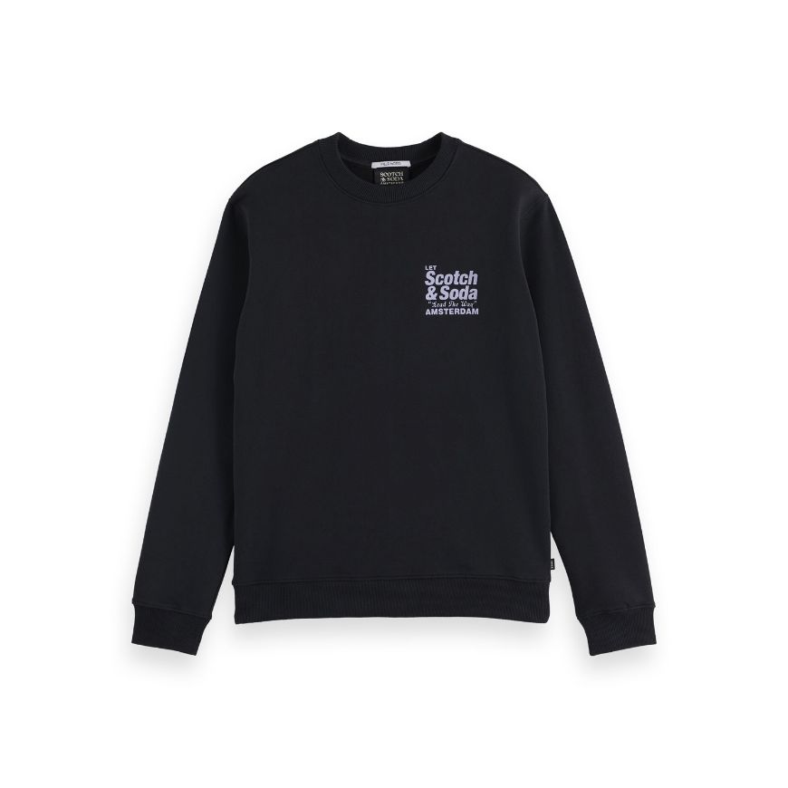 Снимка на SCOTCH&SODA MEN'S FRONT + BACK ARTWORK SWEATSHIRT IN DARK GREY