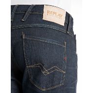 Picture of REPLAY MEN'S ANBASS SLIM-FIT JEANS 10.5 OZ DARK INDIGO SUPER STRETCH DENIM IN DARK BLUE 8