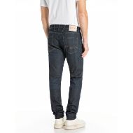 Picture of REPLAY MEN'S ANBASS SLIM-FIT JEANS 10.5 OZ DARK INDIGO SUPER STRETCH DENIM IN DARK BLUE 3