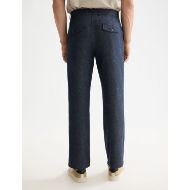 Снимка на SCOTCH&SODA MEN'S OTIS - COTTON LINEN TWILL RELAXED STRAIGHT FIT CHINO IN NAVY 5