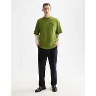 Picture of SCOTCH&SODA MEN'S LOOSE FIT FRONT AND BACK ARTWORK T-SHIRT IN DARK GREEN 7