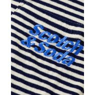 Picture of SCOTCH&SODA MEN'S DOUBLE FACE JERSEY POCKET T-SHIRT IN NAVY/WHITE 3
