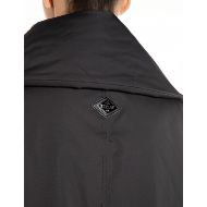 Picture of REPLAY WOMEN'S CROPPED POLY SATIN JACKET WITH HIGH COLLAR IN BLACK 3
