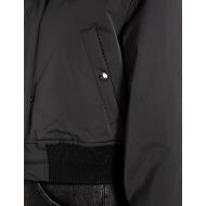 Picture of REPLAY WOMEN'S CROPPED POLY SATIN JACKET WITH HIGH COLLAR IN BLACK 4