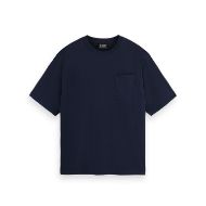 Picture of SCOTCH&SODA MEN'S CORE - 3 CROSSES LOOSE FIT POCKET T-SHIRT IN NIGHT 1