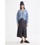 Снимка на SCOTCH&SODA WOMEN'S FUZZY RELAXED CARDIGAN IN FADED DENIM MELANGE 6