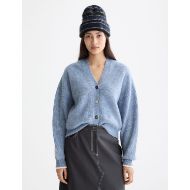 Снимка на SCOTCH&SODA WOMEN'S FUZZY RELAXED CARDIGAN IN FADED DENIM MELANGE 4