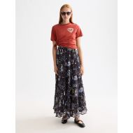 Снимка на SCOTCH&SODA WOMEN'S CHEST ARTWORK REGULAR FIT T-SHIRT IN KETCHUP 7