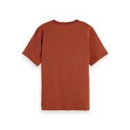 Снимка на SCOTCH&SODA WOMEN'S CHEST ARTWORK REGULAR FIT T-SHIRT IN KETCHUP 2