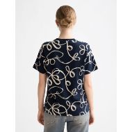 Снимка на SCOTCH&SODA WOMEN'S ALL OVER PRINT REGULAR FIT T-SHIRT IN RIBBON NAVY AOP 5