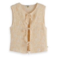 Снимка на SCOTCH&SODA WOMEN'S BOW CLOSURE STRUCTURED TANK IN EGGNOG 1