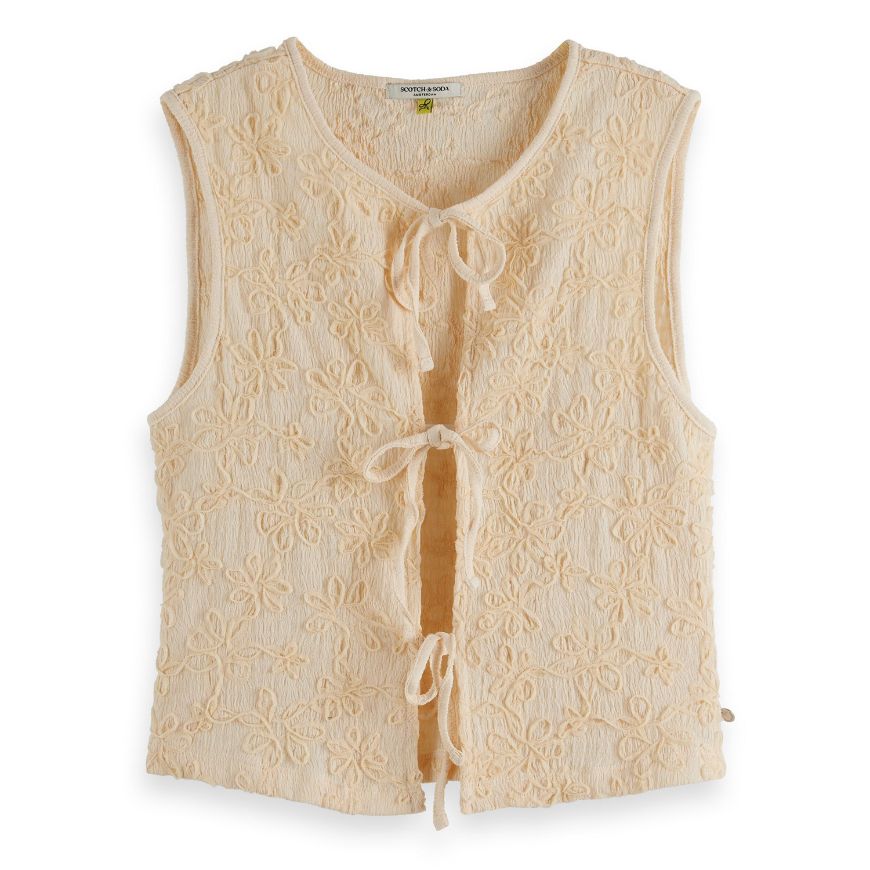 Снимка на SCOTCH&SODA WOMEN'S BOW CLOSURE STRUCTURED TANK IN EGGNOG