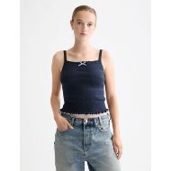 Снимка на SCOTCH&SODA WOMEN'S POINTELLE KNITTED TANK IN SKY CAPTAIN 4