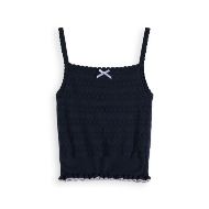 Снимка на SCOTCH&SODA WOMEN'S POINTELLE KNITTED TANK IN SKY CAPTAIN 1
