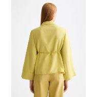 Снимка на SCOTCH&SODA WOMEN'S WRAP SHIRT WITH TIE CLOSURE IN GOLDEN GREEN 5