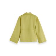 Снимка на SCOTCH&SODA WOMEN'S WRAP SHIRT WITH TIE CLOSURE IN GOLDEN GREEN 2
