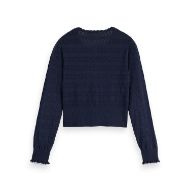 Снимка на SCOTCH&SODA WOMEN'S POINTELLE KNITTED CARDIGAN IN SKY CAPTAIN 2