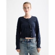 Снимка на SCOTCH&SODA WOMEN'S POINTELLE KNITTED CARDIGAN IN SKY CAPTAIN 4