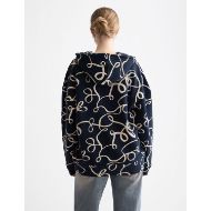Снимка на SCOTCH&SODA WOMEN'S ALL OVER PRINTED HOODIE IN RIBBON NAVY AOP 5