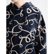 Снимка на SCOTCH&SODA WOMEN'S ALL OVER PRINTED HOODIE IN RIBBON NAVY AOP 6