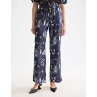 Снимка на SCOTCH&SODA WOMEN'S GIA - MID RISE WIDE LEG ELASTICATED TROUSERS IN BLOCK PRINT IN BLACK MOUNTAIN 4