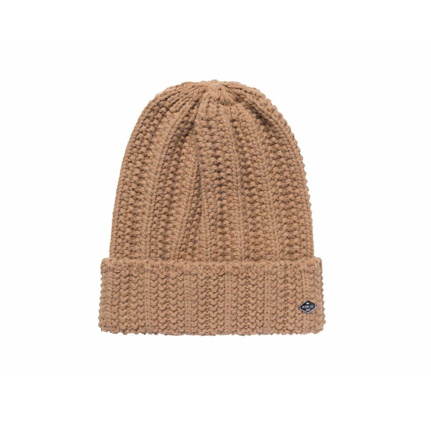 Picture of REPLAY WOMEN'S MIX ACRYLIC BEANIE IN TANNIN
