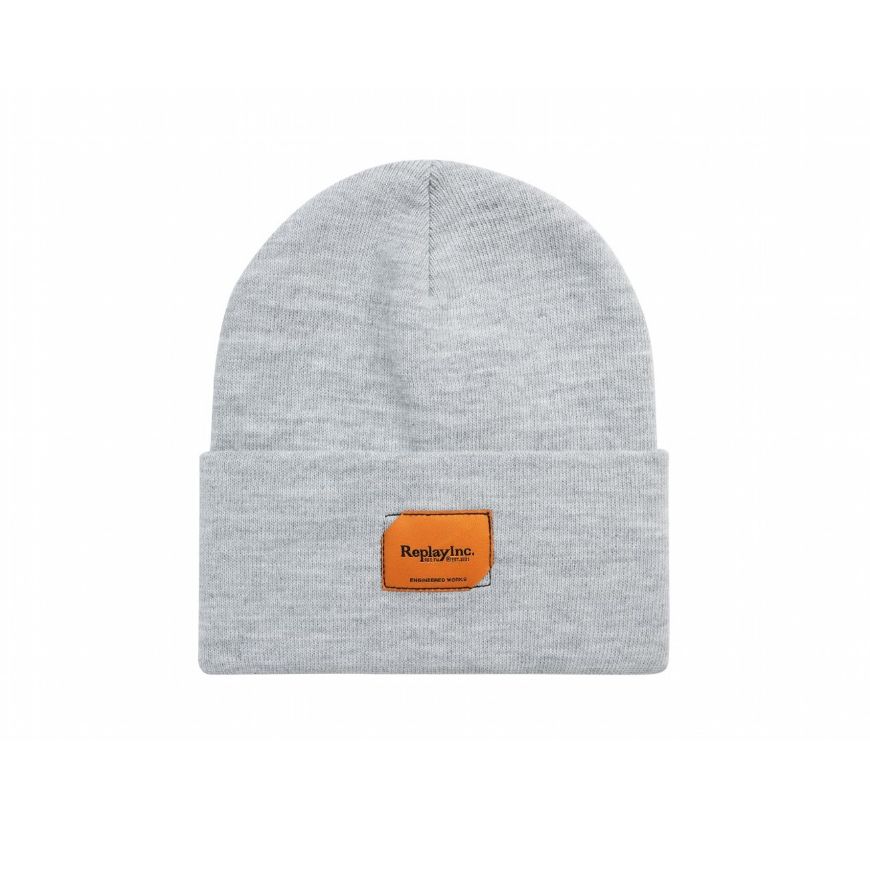 Снимка на REPLAY МЪЖКА ШАПКА INC ACRYLIC BEANIE В СИВ МЕЛАНЖ