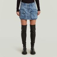 Picture of G-STAR WOMEN'S MINI CARGO SKIRT IN FADED BLUE STAR 1