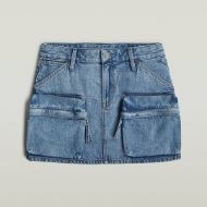 Picture of G-STAR WOMEN'S MINI CARGO SKIRT IN FADED BLUE STAR 6