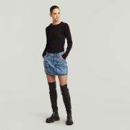 Picture of G-STAR WOMEN'S MINI CARGO SKIRT IN FADED BLUE STAR 3