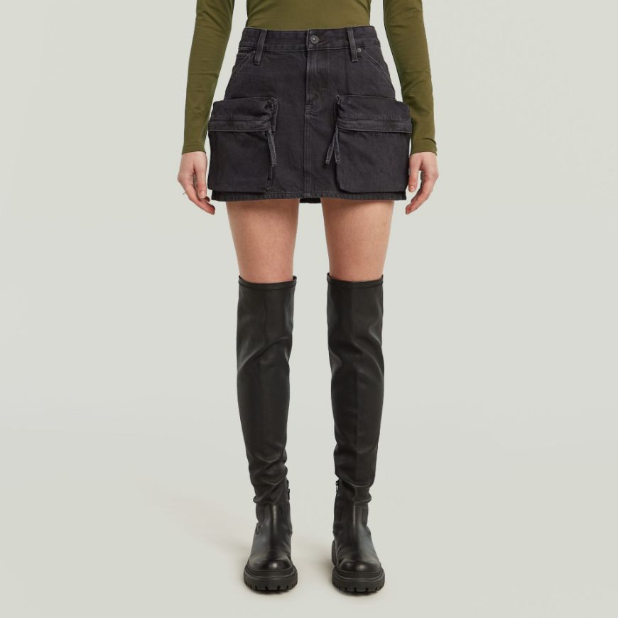 Picture of G-STAR WOMEN'S MINI CARGO SKIRT IN BLACK