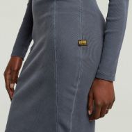 Снимка на G-STAR ДАМСКА WASHED SLIM RIB РОКЛЯ В ТЪМНОСИНЬО 4