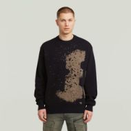 Снимка на G-STAR МЪЖКИ ПУЛОВЕР SPRAYED 89 GR RELAXED R KNITTED SWEATER В ЧЕРНО 1