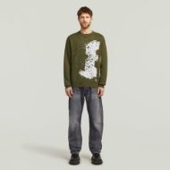 Снимка на G-STAR МЪЖКИ ПУЛОВЕР SPRAYED 89 GR RELAXED R KNITTED SWEATER В ЗЕЛЕНО 5