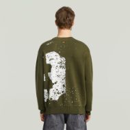 Снимка на G-STAR МЪЖКИ ПУЛОВЕР SPRAYED 89 GR RELAXED R KNITTED SWEATER В ЗЕЛЕНО 3