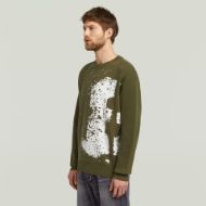 Снимка на G-STAR МЪЖКИ ПУЛОВЕР SPRAYED 89 GR RELAXED R KNITTED SWEATER В ЗЕЛЕНО 2